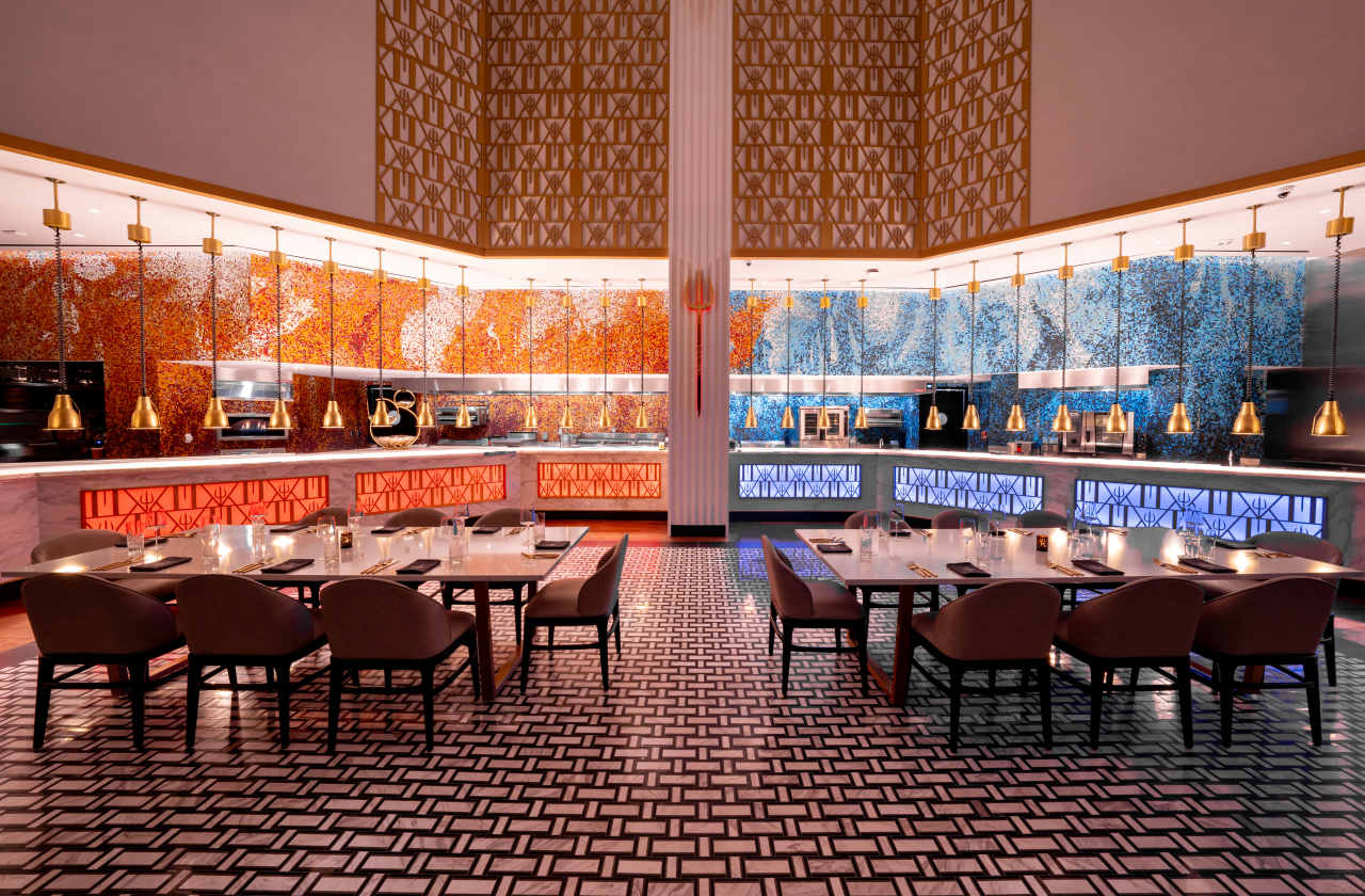 The interior of the Hell's Kitchen Miami restaurant.