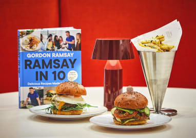 Two burgers, chips and Gordon Ramsay in 10 book