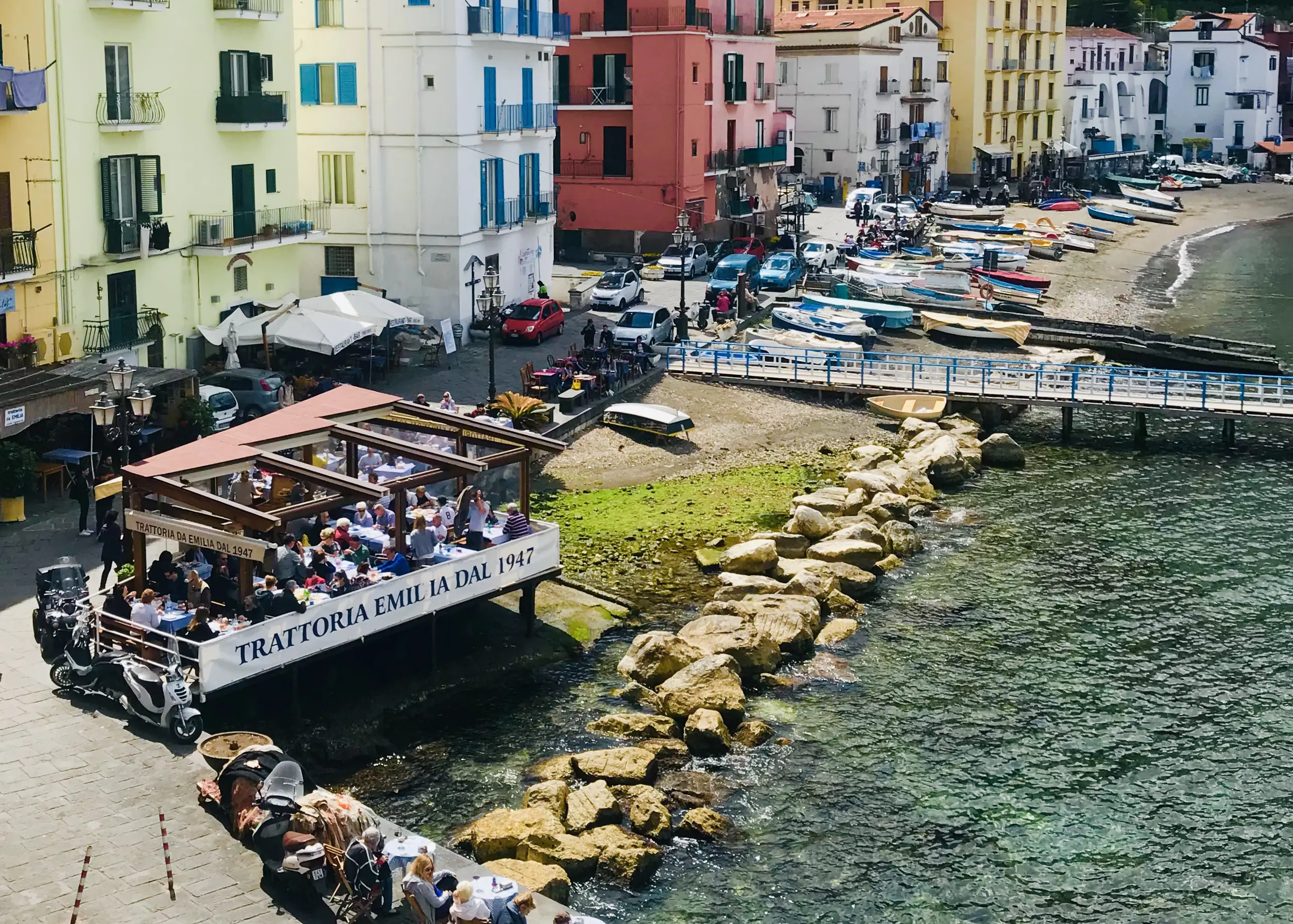 Restaurant Overlooking the Marina in Sorrrento