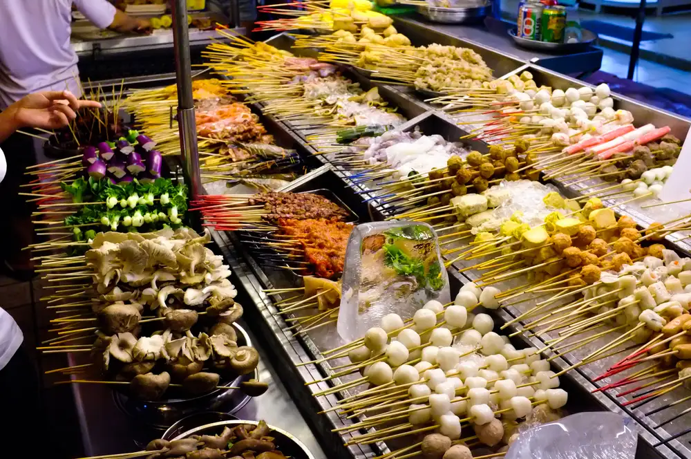 Street food on display at Jalan Alor Night Market