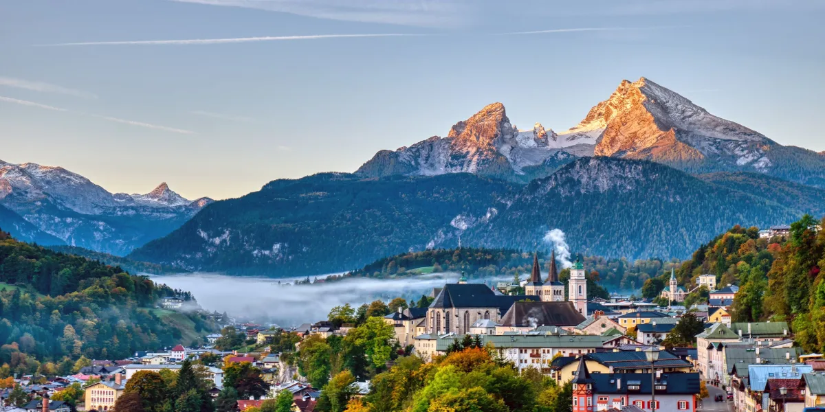 View of the Bavarian Alps from Berchtesgaden