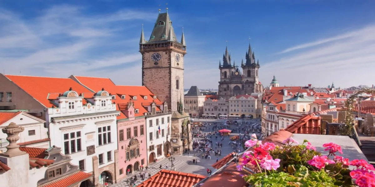 Aerial view of Prague's Old Town Square