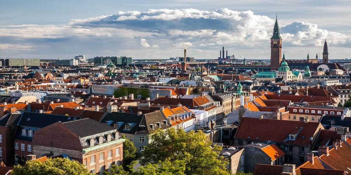 View of Copenhagen's city center from the Round Tower