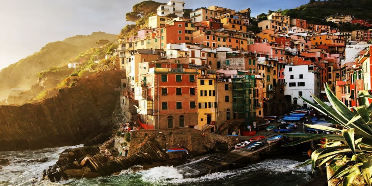 Cliffside village in the Cinque Terre in Italy