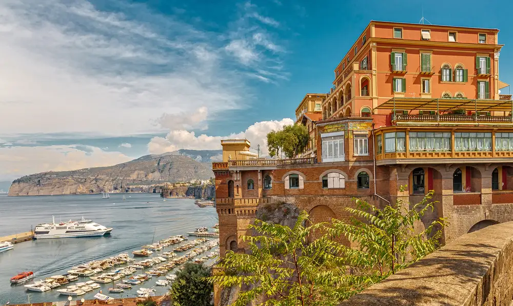 Historic Building Overlooking the Coast of Sorrento Italy