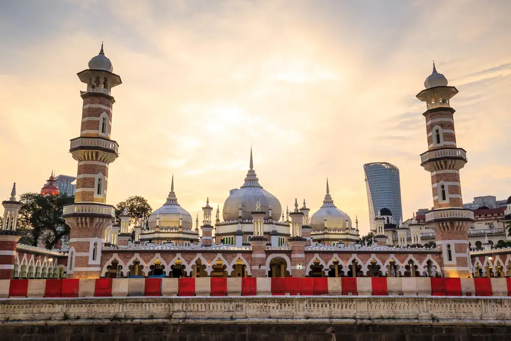 Masjid Jamek Mosque at sunset
