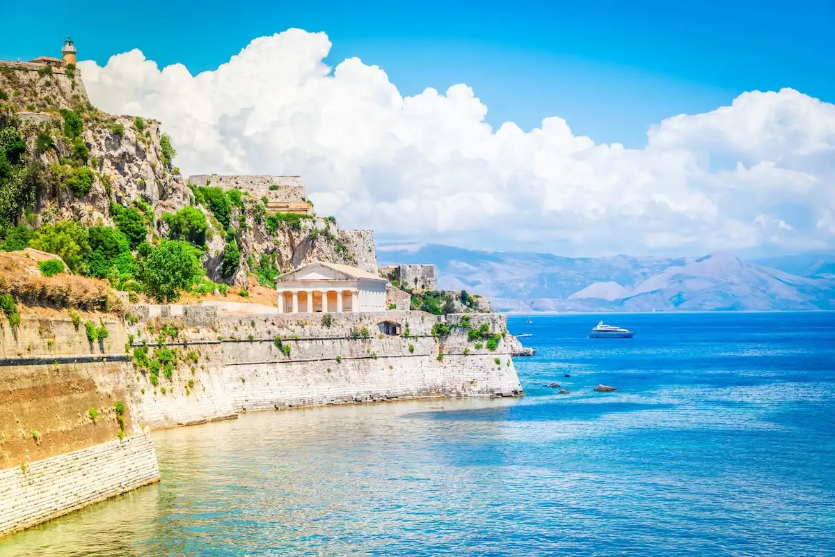 st. george's church at old fortress in corfu