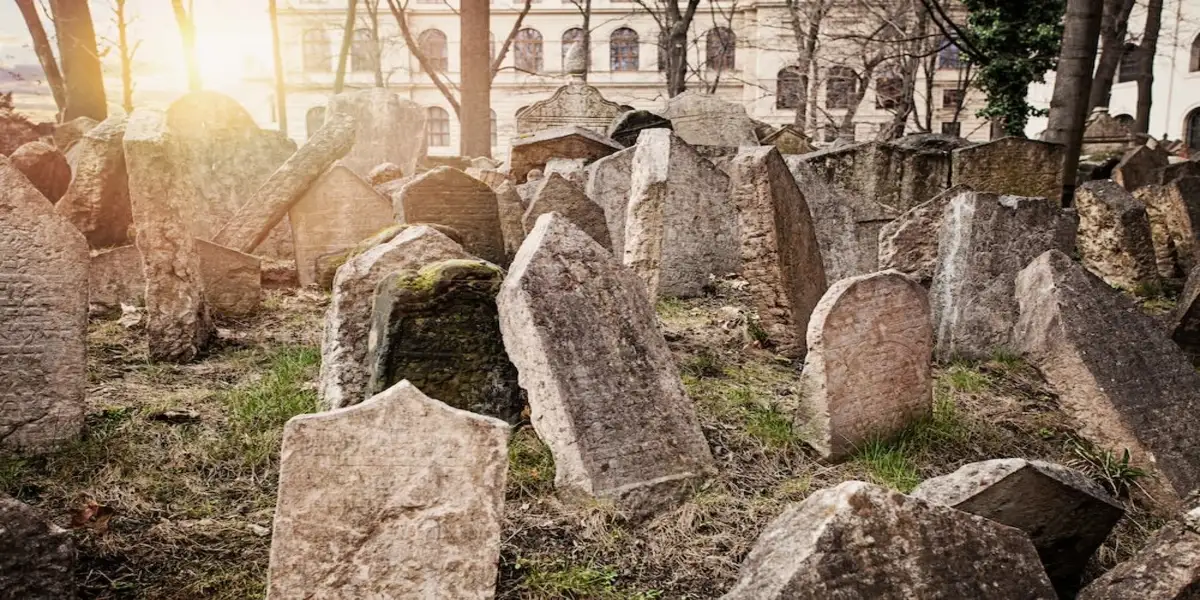 Tombstones in Prague's Old Jewish Cemetery