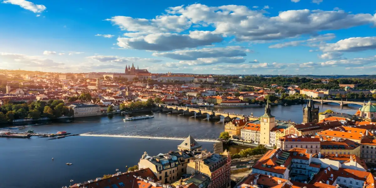 Prague River and Castle View