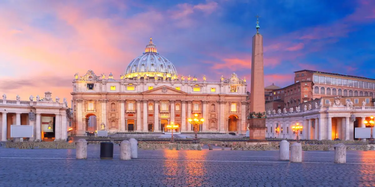 the vatican at dusk