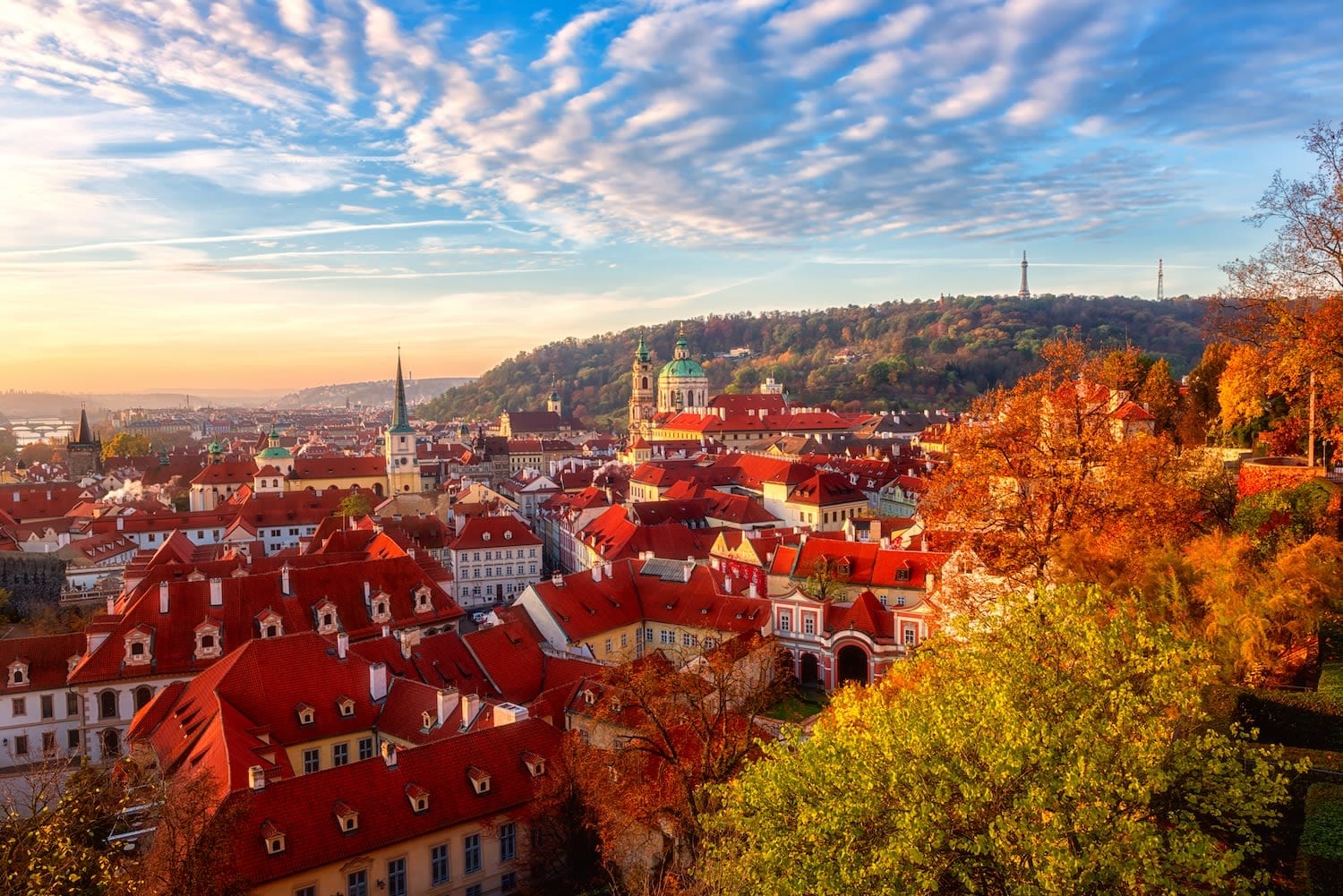 Rooftop view over Prague's Little Quarter