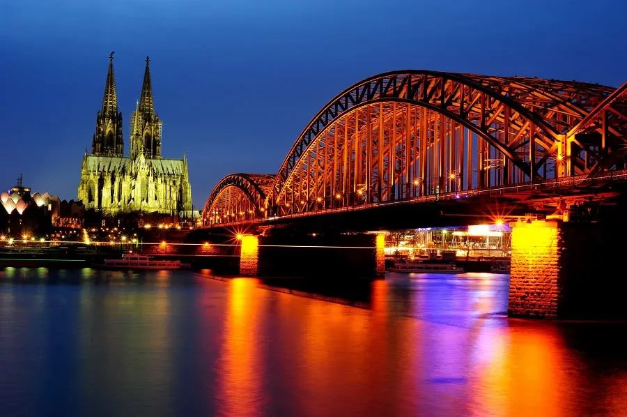 Cologne Cathedral and bridge over the Rhine
