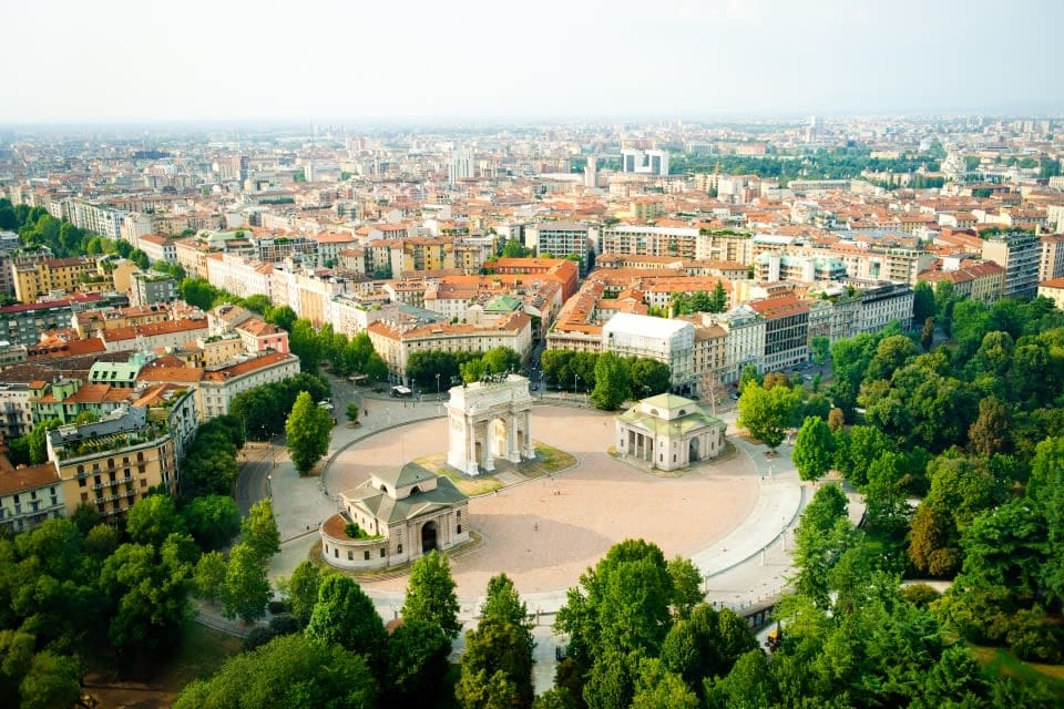 Torre Branca view in Milan