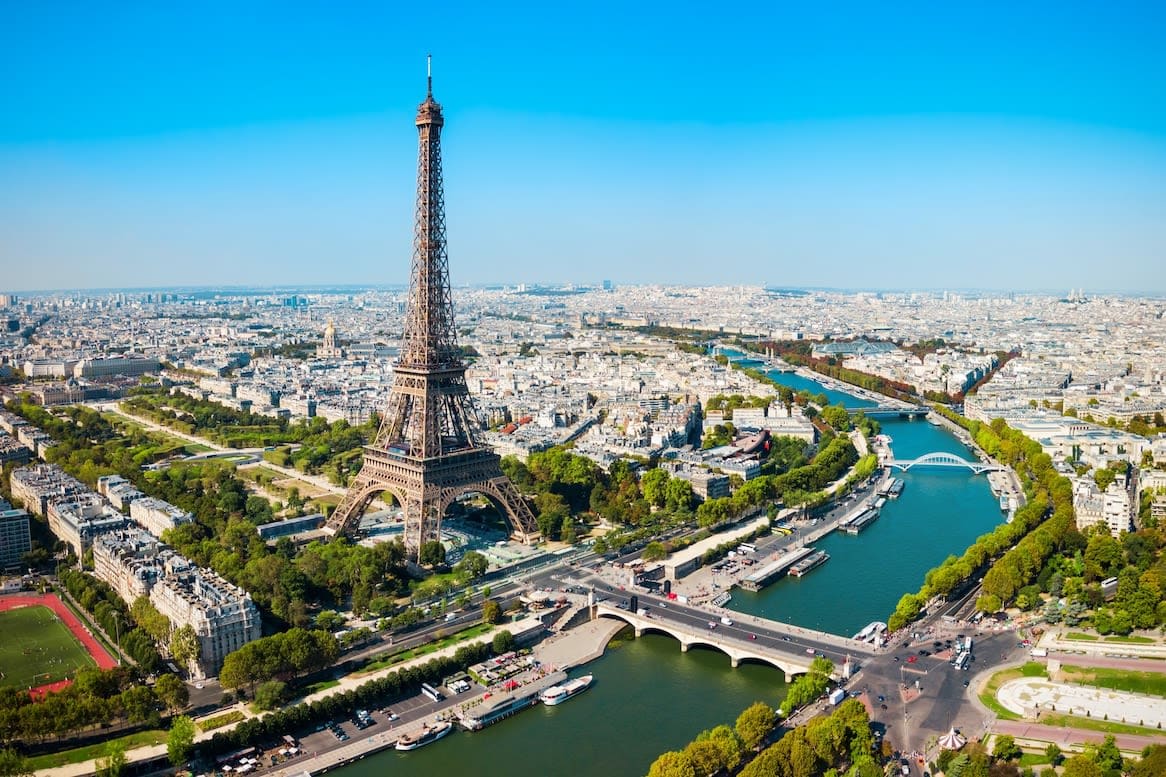 Eiffel Tower Aerial View