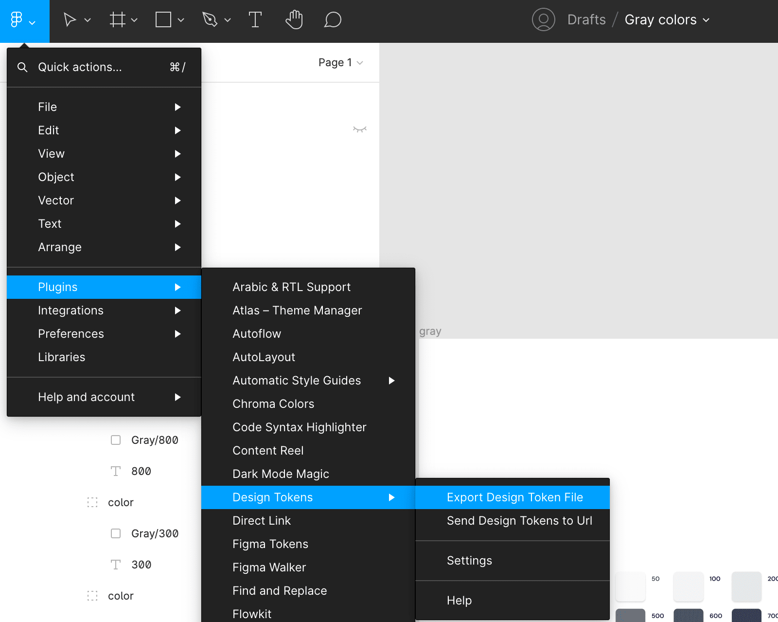 Figma design tokens