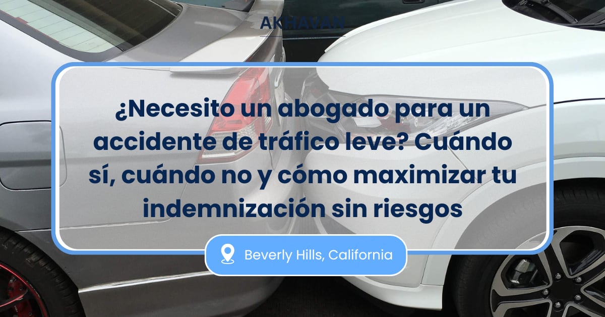¿Necesito un abogado para un accidente de tráfico leve?