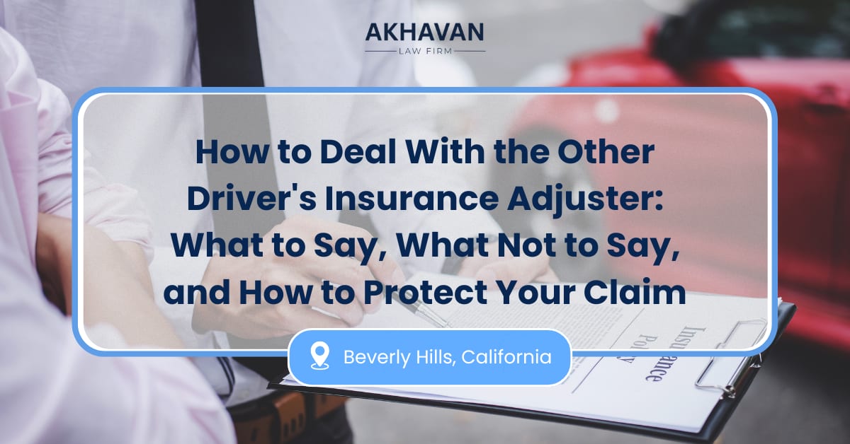 How to Deal With the Other Driver's Insurance Adjuster