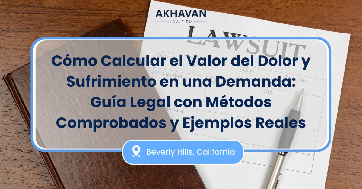 Valor del dolor y sufrimiento en una demanda