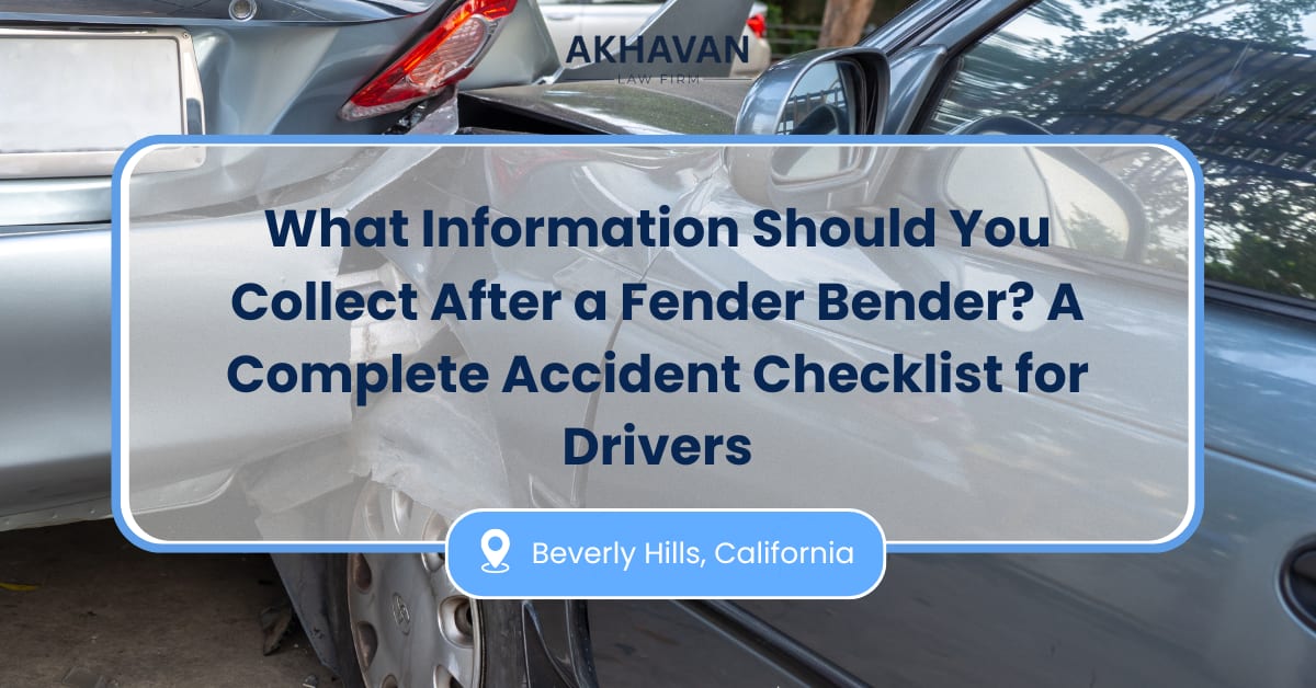 What Information Should I Collect After a Fender Bender?