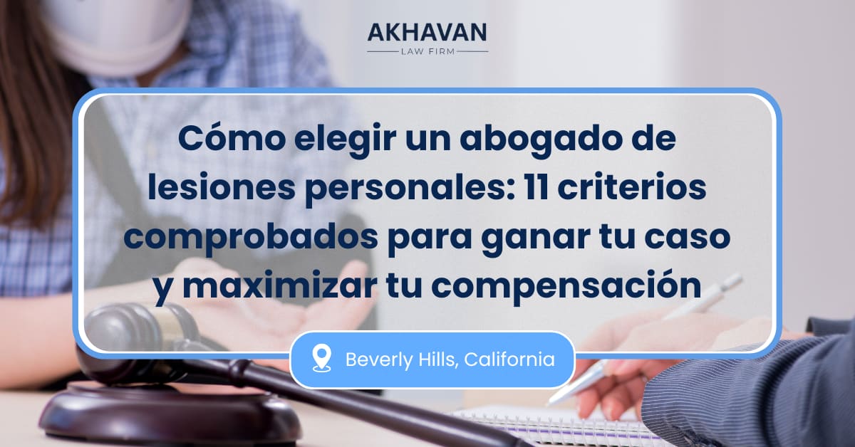 Cómo elegir un abogado de lesiones personales