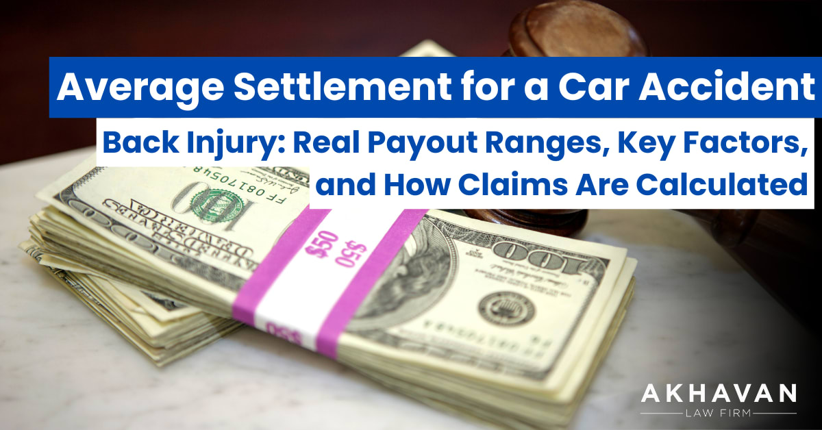 average settlement for a car accident back injury