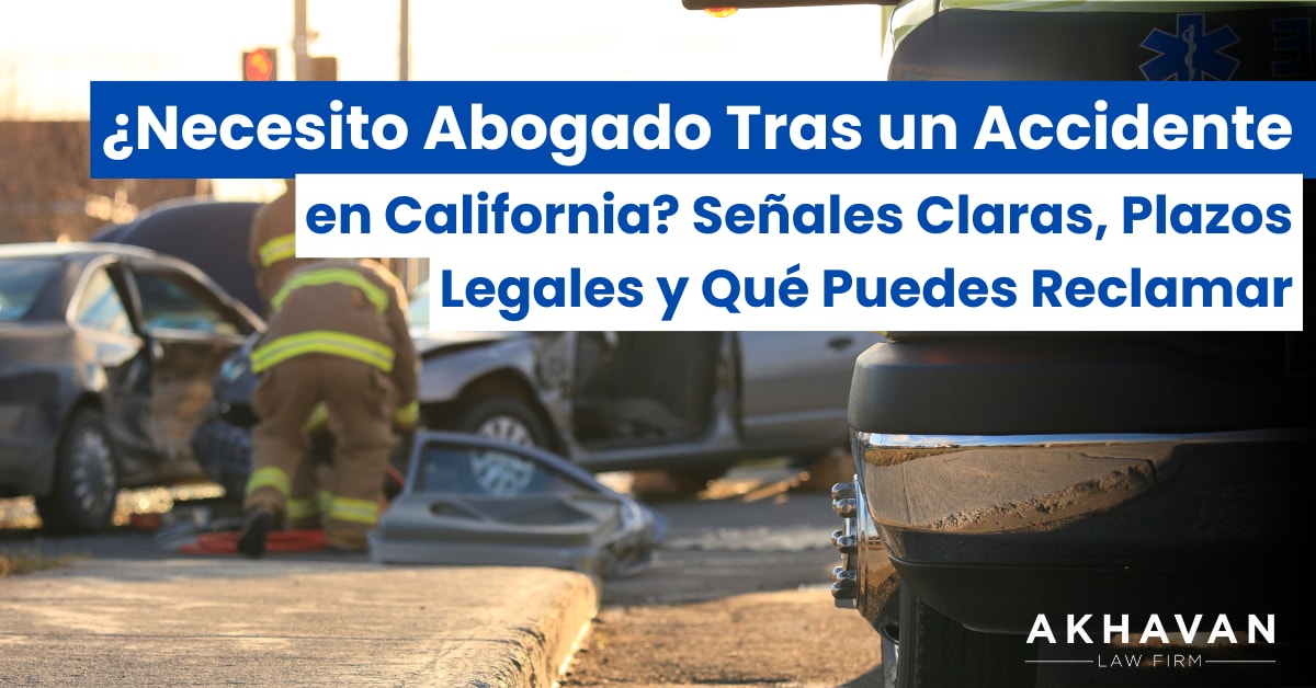 ¿Necesito abogado tras accidente en California?