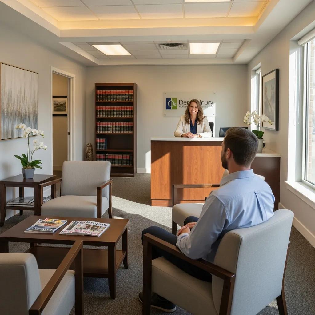 Welcoming personal injury attorney office with professional atmosphere