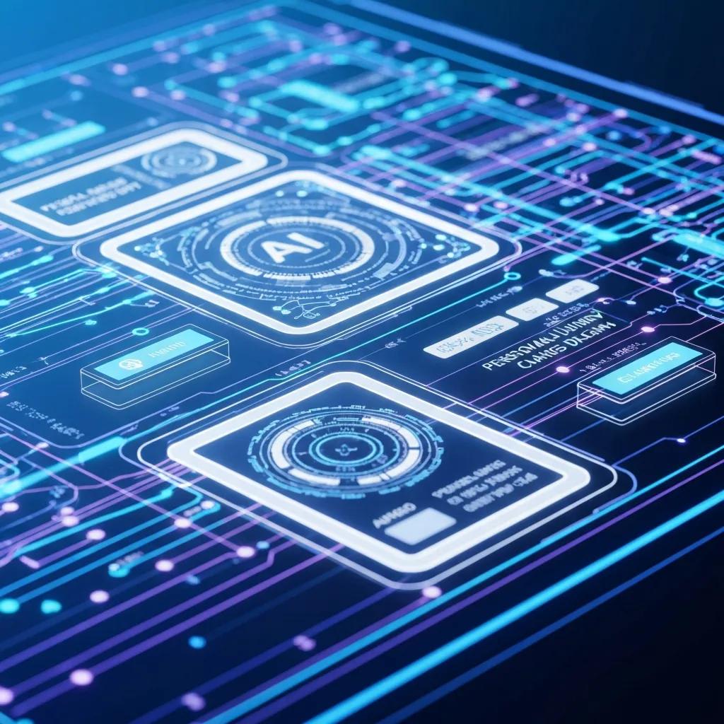 Futuristic interface showing AI algorithms analyzing personal injury claims data