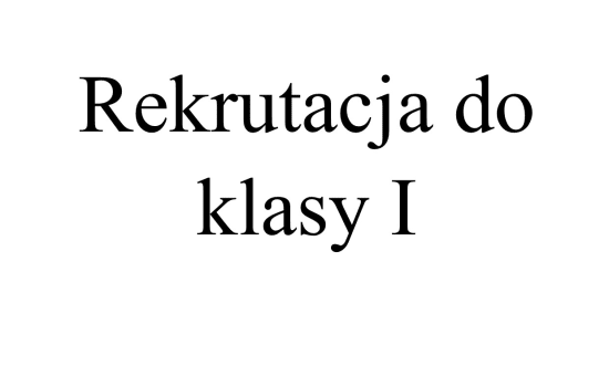 Rekrutacja do kl. I