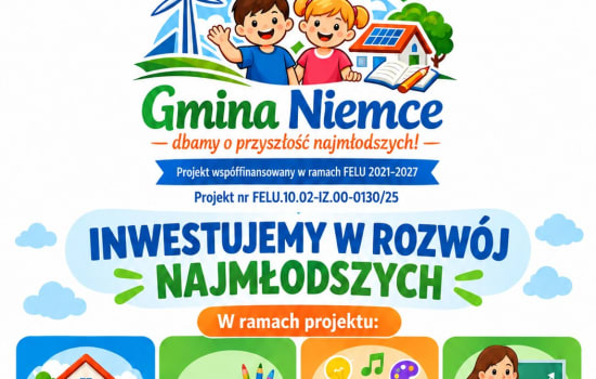 GMINA NIEMCE – DBAMY O PRZYSZŁOŚĆ NAJMŁODSZYCH!
