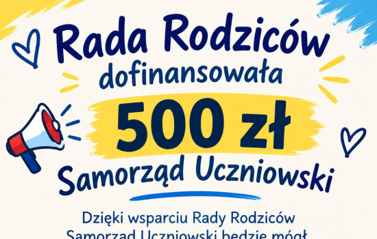 Rada Rodziców wspiera Samorząd Szkolny