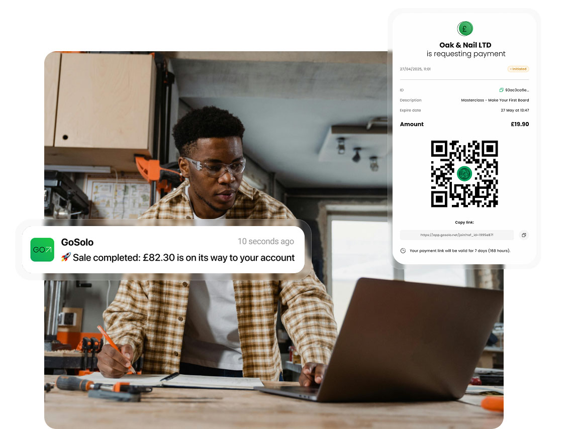 Get paid in person via QR codes
