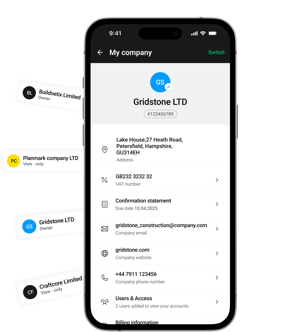 All your companies in one place