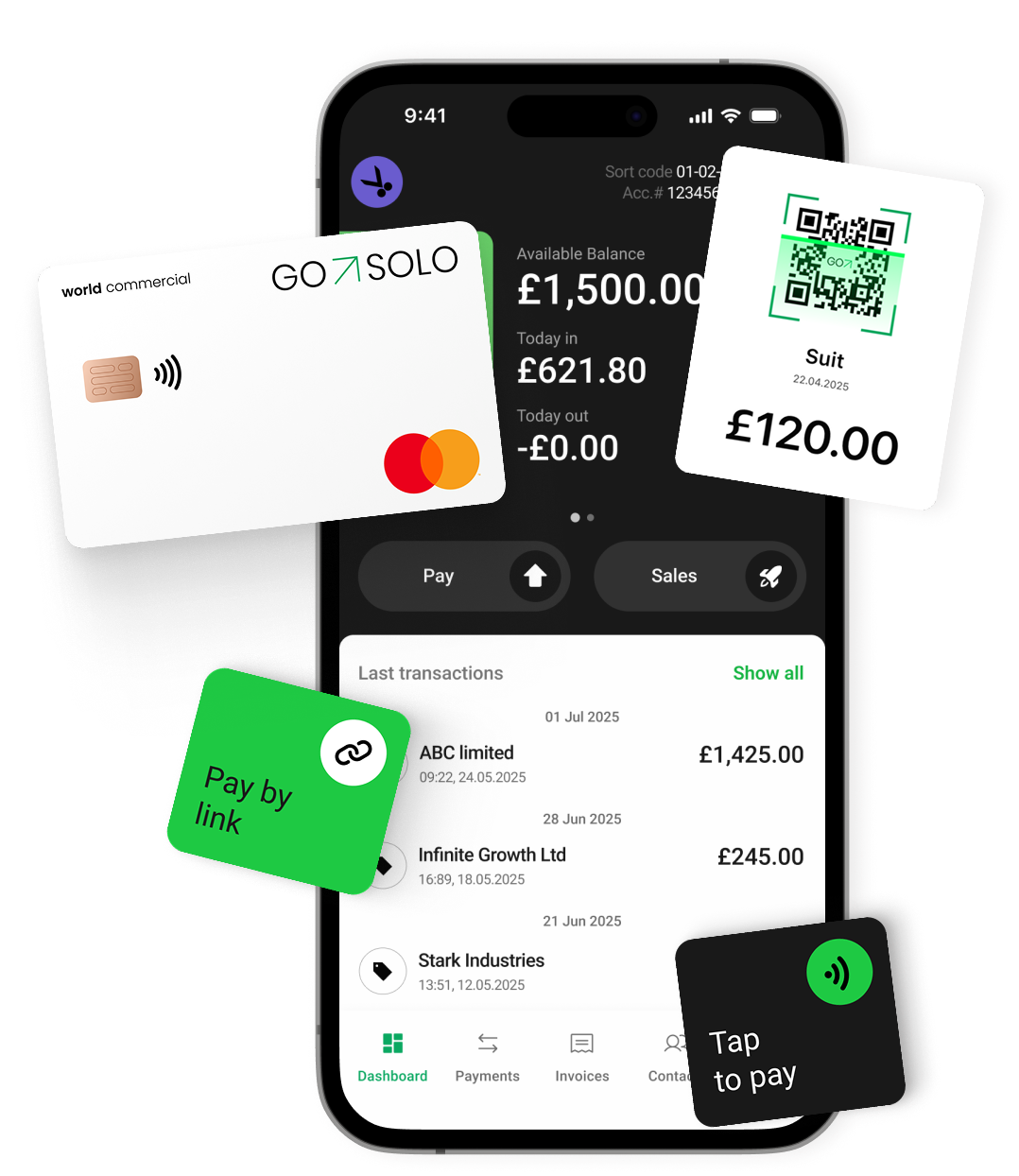 The best <span class="green-text">business account to get paid</span>