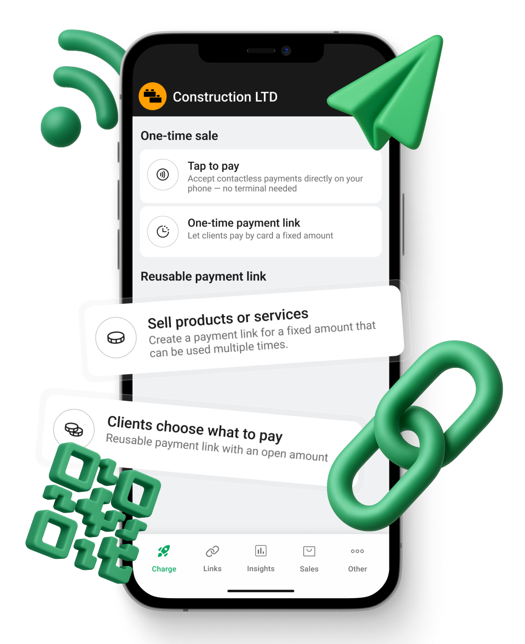 Create payment links in minutes. Get paid worldwide.
