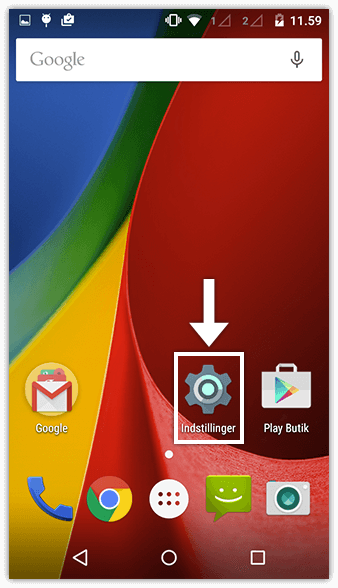 Enhedsindstillinger på Android