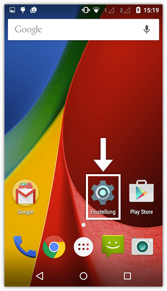 Android-Geräteeinstellungen-Menü