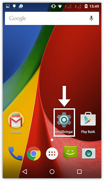 Android enhetsinställningar