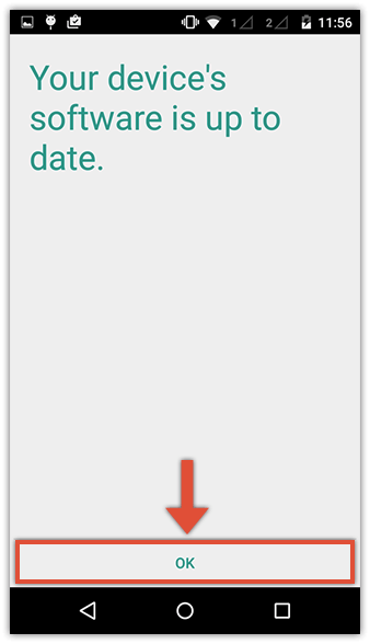 System updates section in Android settings