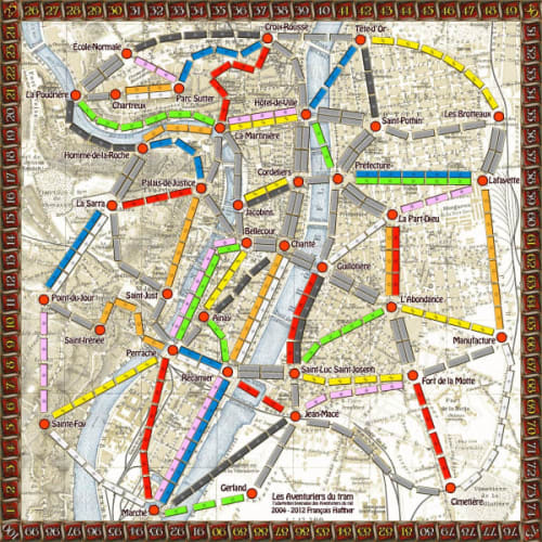 Les Aventuriers du Rail: à Lyon (fan expansion for Ticket to Ride)