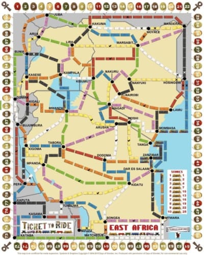 East Africa (fan expansion for Ticket to Ride)
