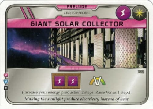 Terraforming Mars: Giant Solar Collector Promo Card