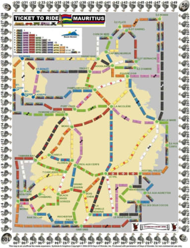 Mauritius & Réunion (fan expansion for Ticket to Ride)