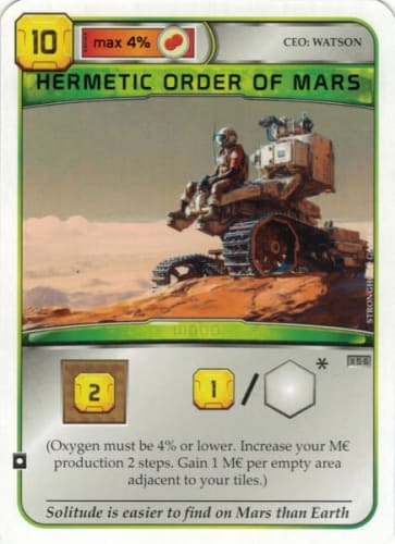 Terraforming Mars: Hermetic Order of Mars Promo Card
