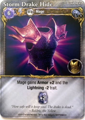 Mage Wars: Storm Drake Hide Promo Card