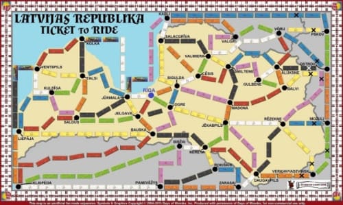 Latvia (fan expansion for Ticket to Ride)