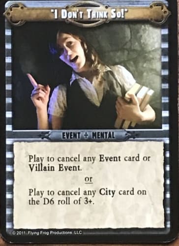 Fortune and Glory: "I Don't Think So!" Promo Card