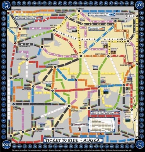Alaska (fan expansion for Ticket to Ride)