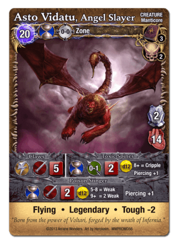 Mage Wars: Asto Vidatu, Angel Slayer Promo Card
