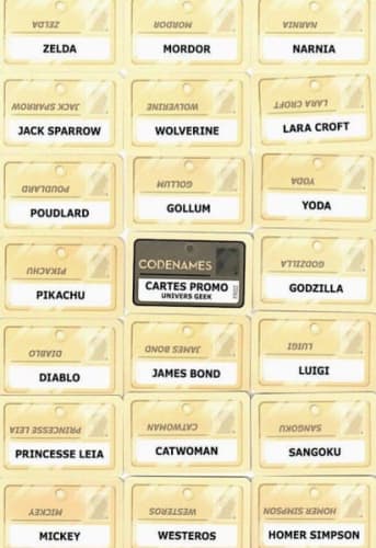 Codenames: Cartes promo – Univers Geek
